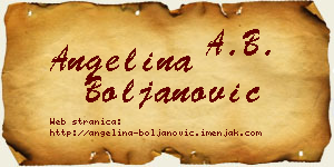 Angelina Boljanović vizit kartica